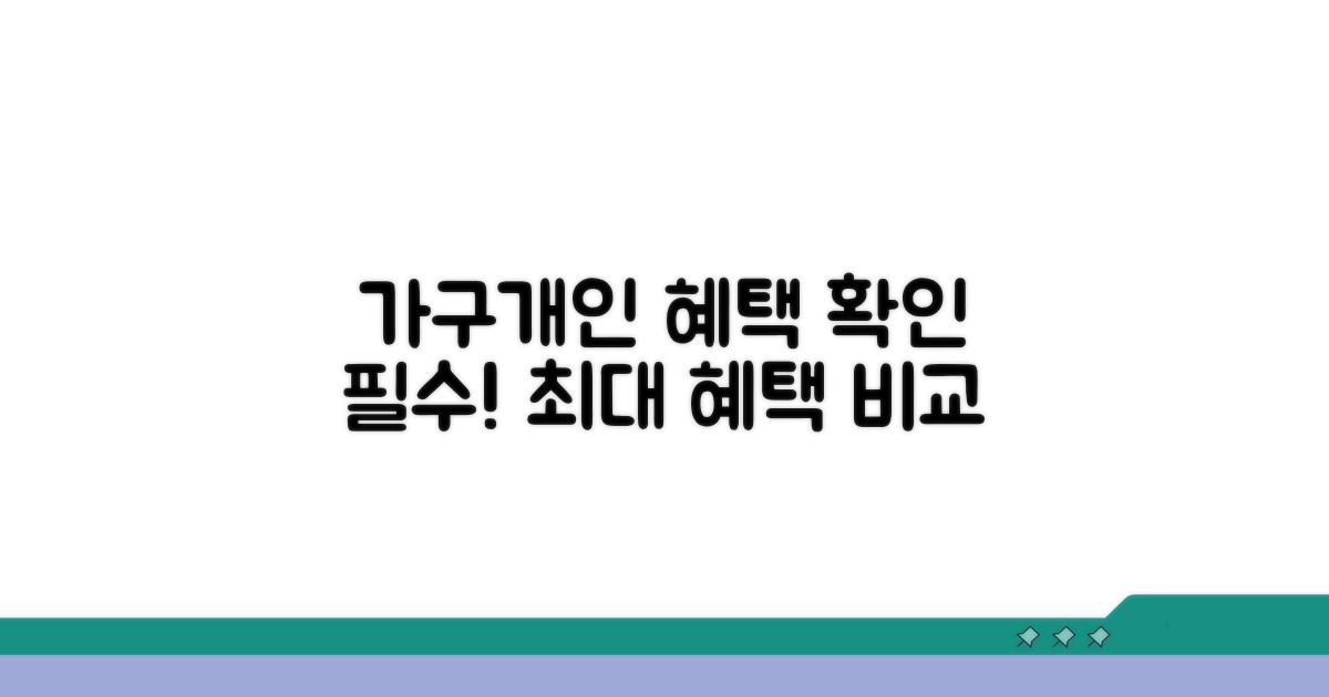 가구별 개인별 참여 혜택 비교 분석