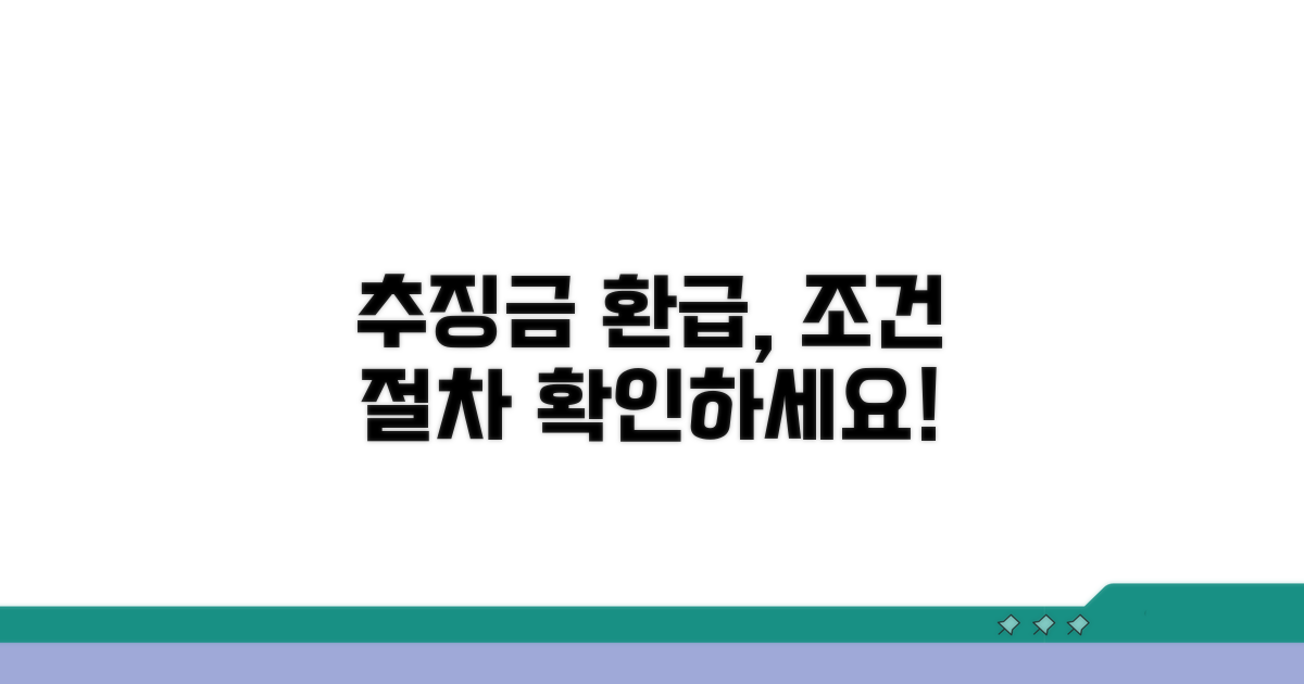 추징금 환급 조건 및 절차