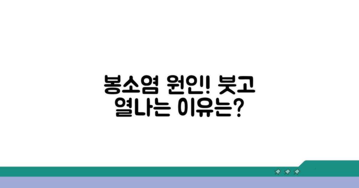 봉소염, 붓고 열나는 원인 파헤치기