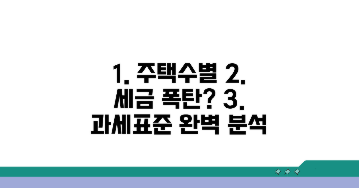 주택 수별 과세표준 계산법 분석