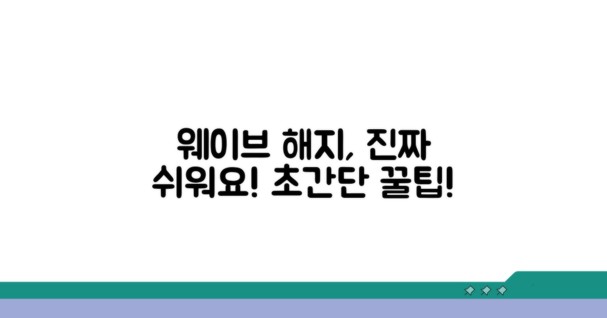 웨이브 구독 취소 쉽고 빠르게