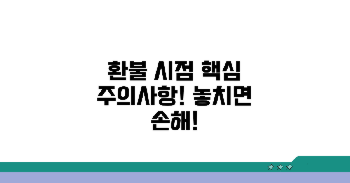환불 시기 및 주의사항 안내