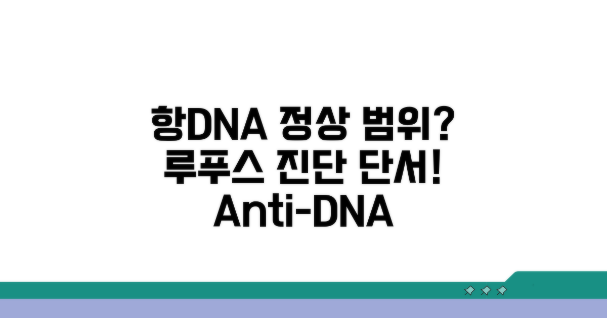 항DNA항체 정상 범위와 루푸스 연결
