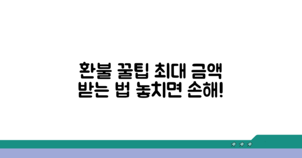 환불 금액 최대 받는 꿀팁