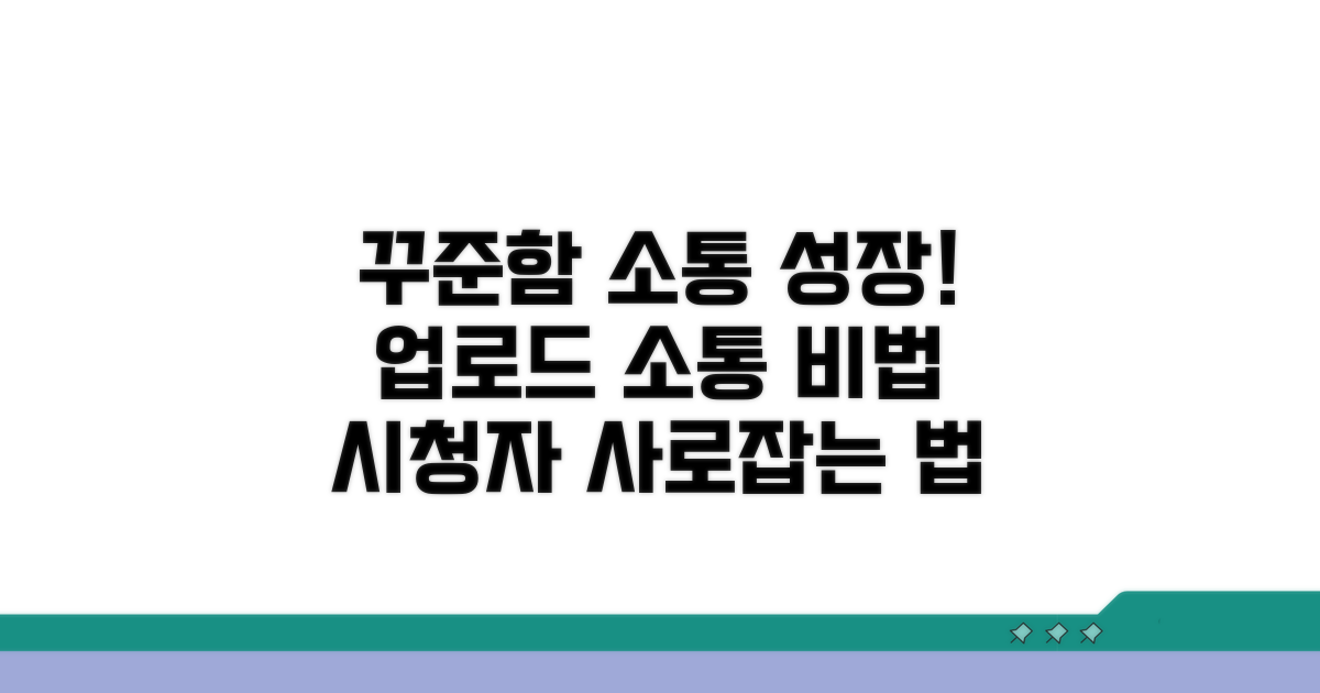 꾸준한 업로드와 시청자 소통