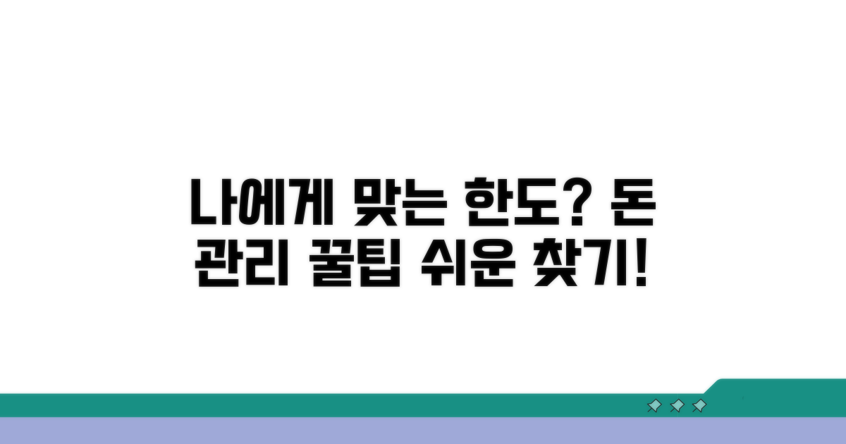 나에게 맞는 한도 찾는 법