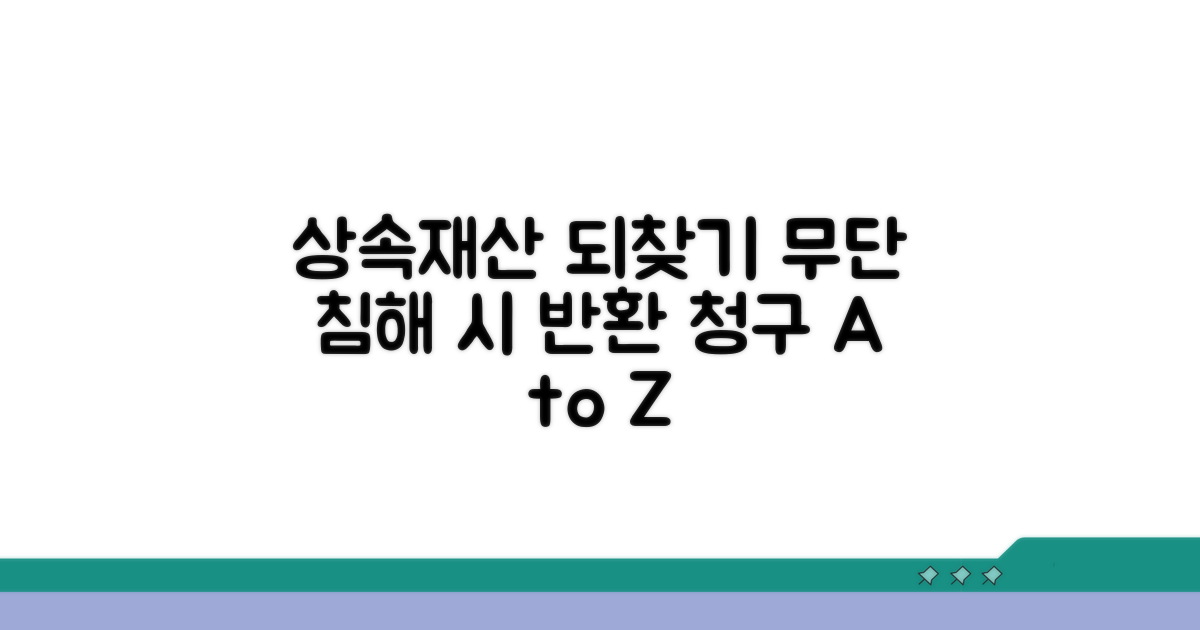 상속재산 침해 시 반환 청구 절차