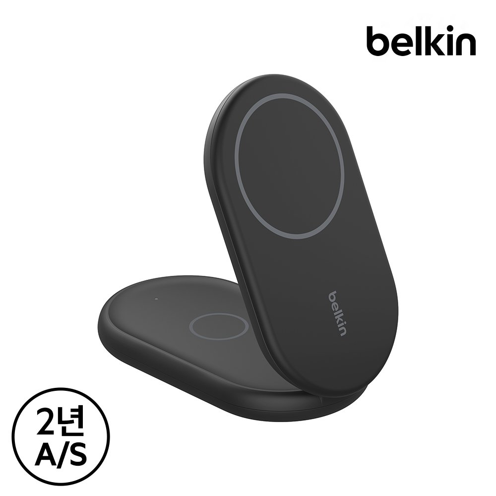 벨킨 Qi2 2in1 15W 마그네틱 폴더블 고속 무선 충전 스탠드 WIZ028 갤럭시 S26 S25 아이폰17 16 15 14 13 12 호환 상세 이미지 2