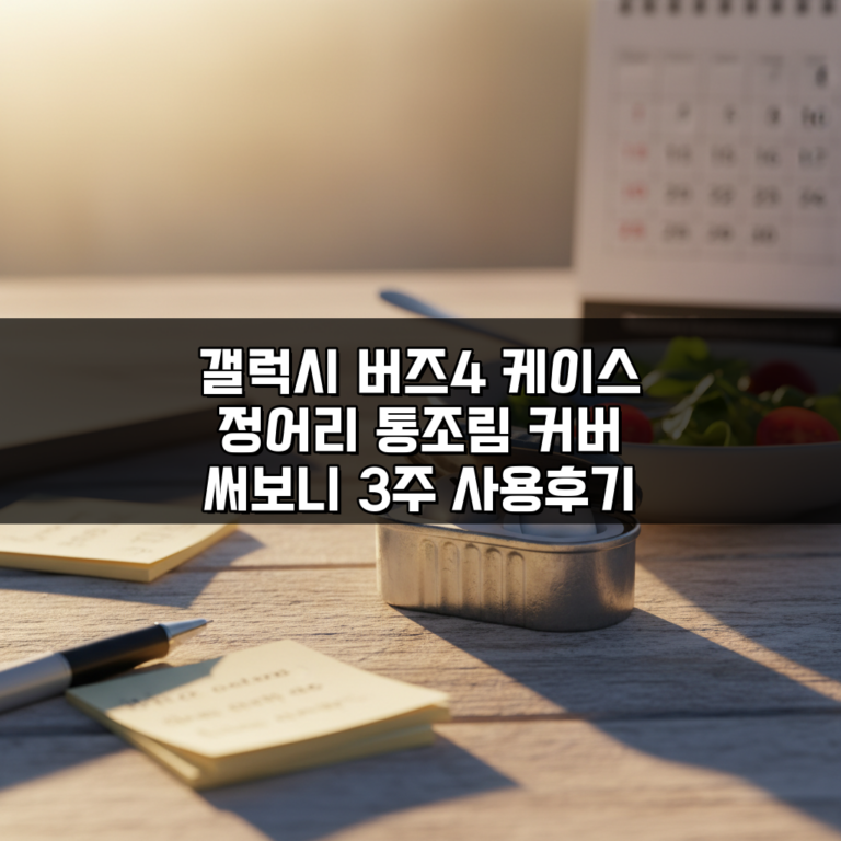 갤럭시 버즈4 케이스 정어리 통조림 커버 써보니 3주 사용후기