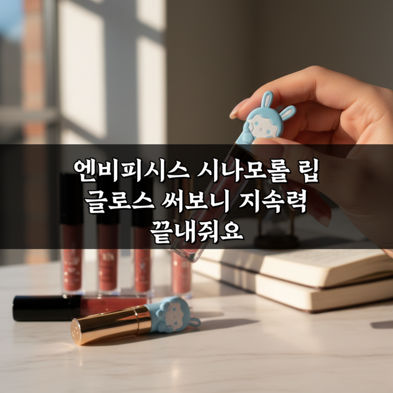 엔비피시스 시나모롤 립 글로스 써보니 지속력 끝내줘요