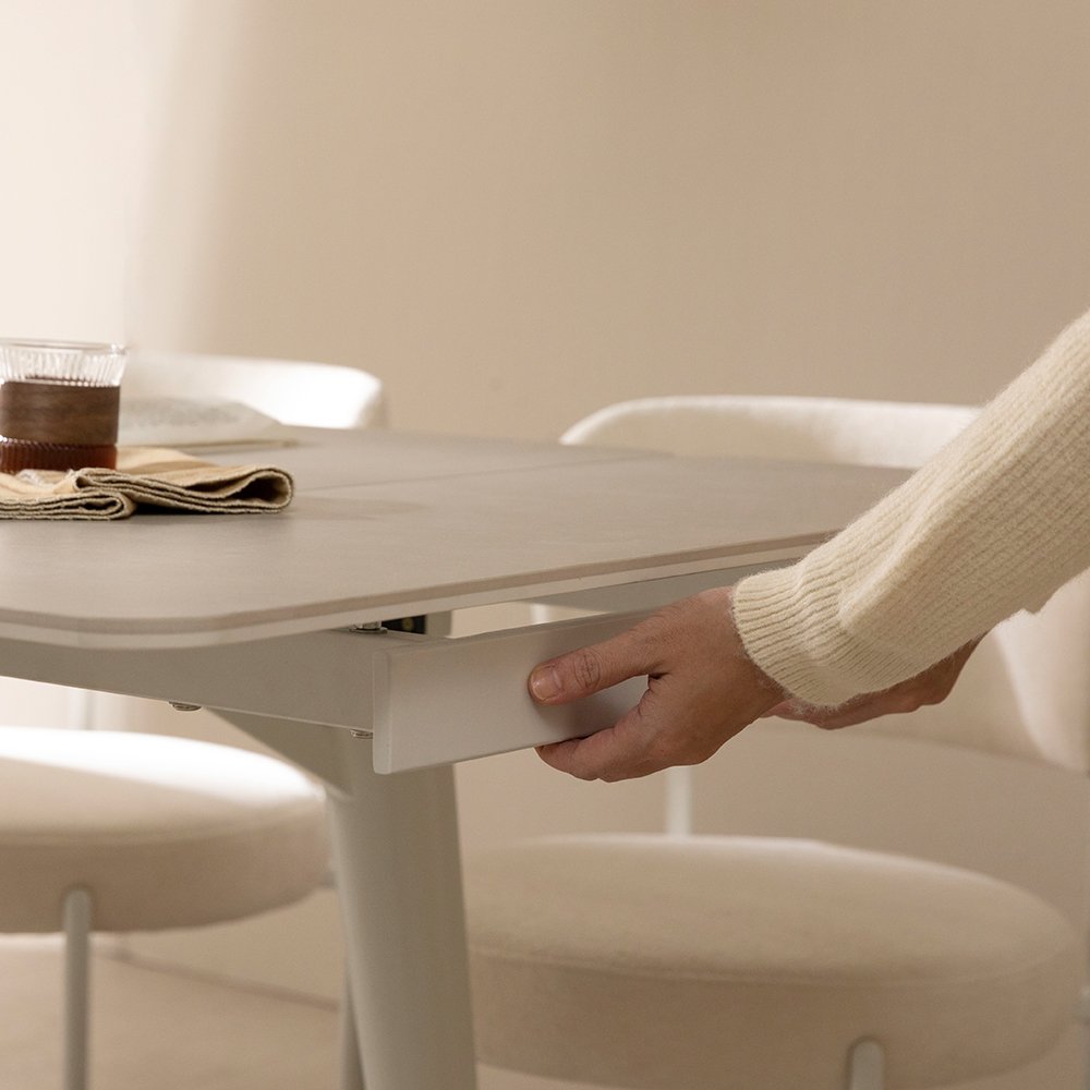 글로리 확장형 세라믹식탁 직사각형 테이블 4인용 8인용 그레이 1400 2000 상세 이미지 2