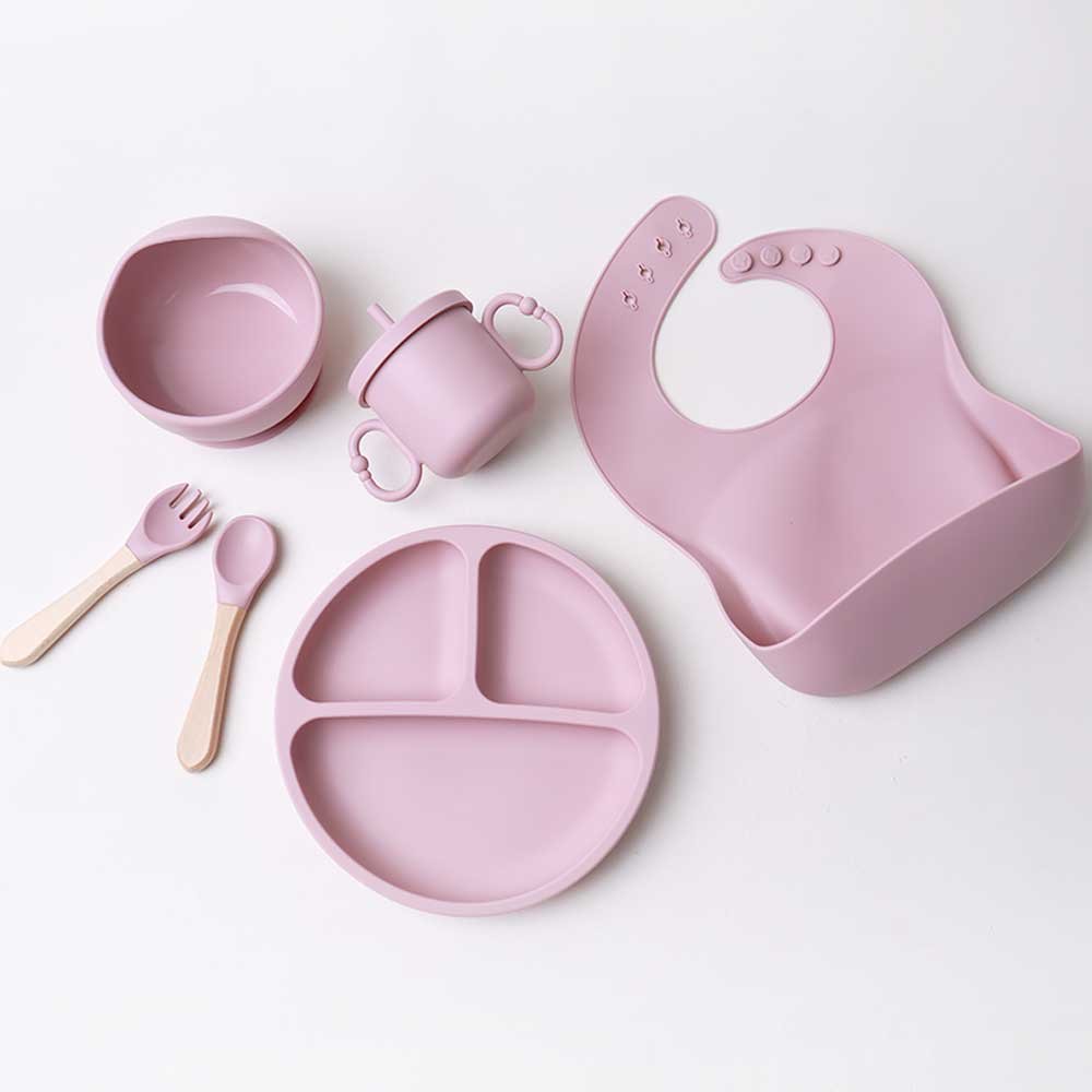 핫버튼 유아식 식판 초기 이유식 이유식기 세트 아기 흡착볼 상세 이미지 1