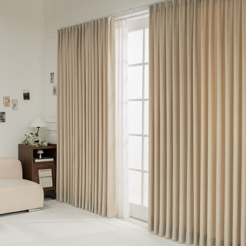 브리즈 형상기억 암막커튼 거실 안방 방한 린넨 핀형 150x200 상세 이미지 1