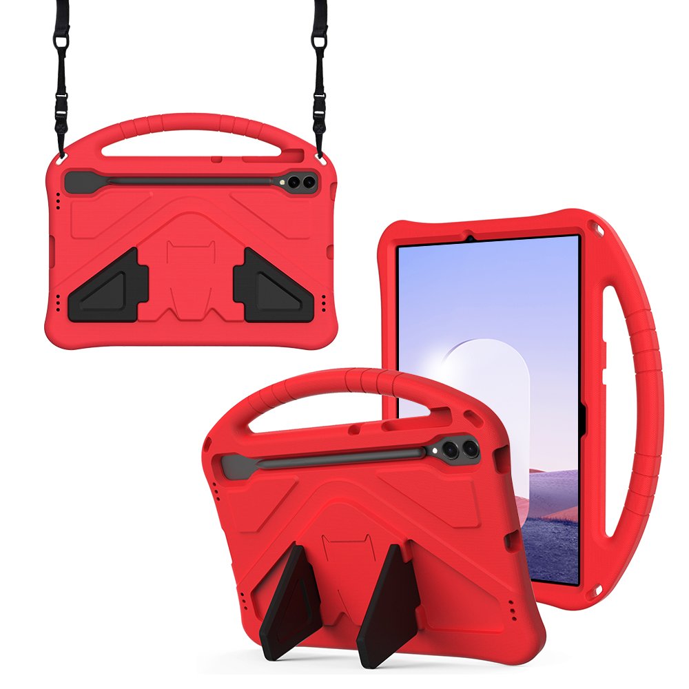 갤럭시탭 S9 FE 플러스 케이스 범퍼 키즈 스트랩 에바폼 메가윙 핑크, 탭 S9 FE+/S9+ 상세 이미지 1