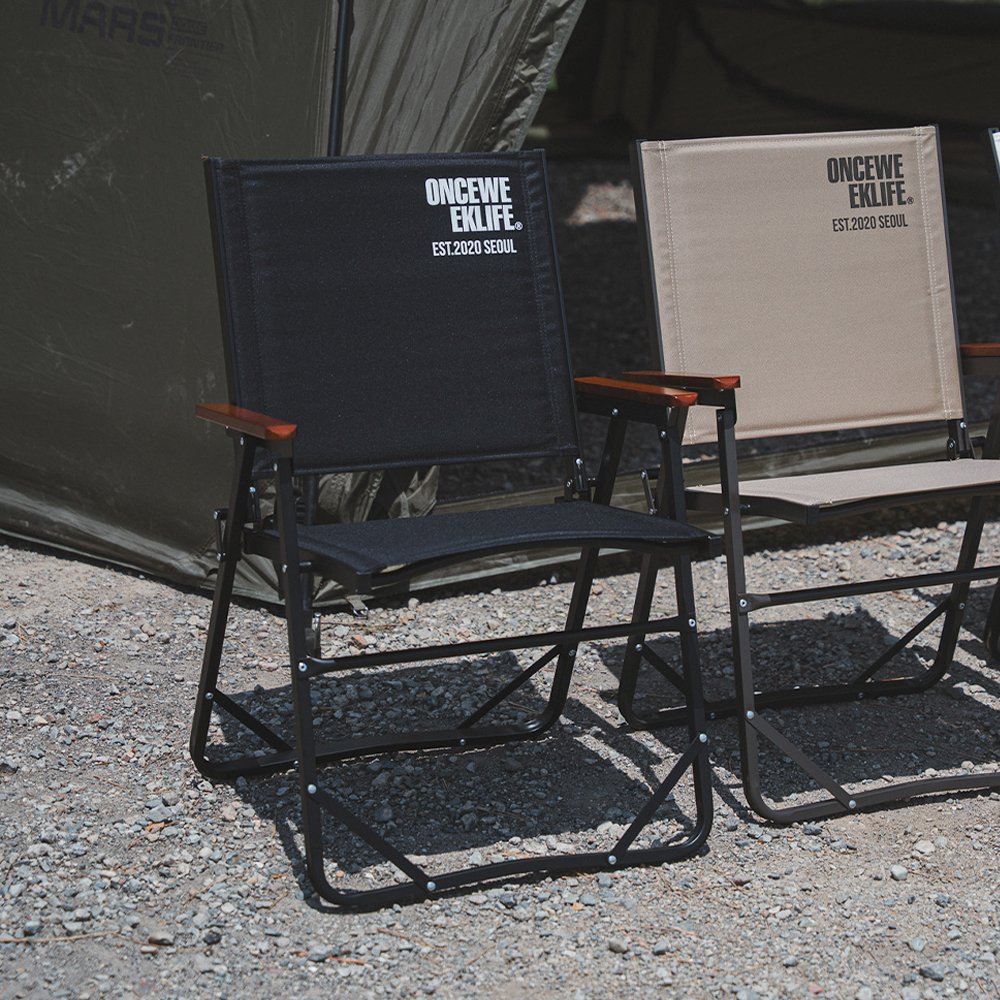 원스위크라이프 컴피 폴딩 체어 L, 블랙, 1개 상세 이미지 2