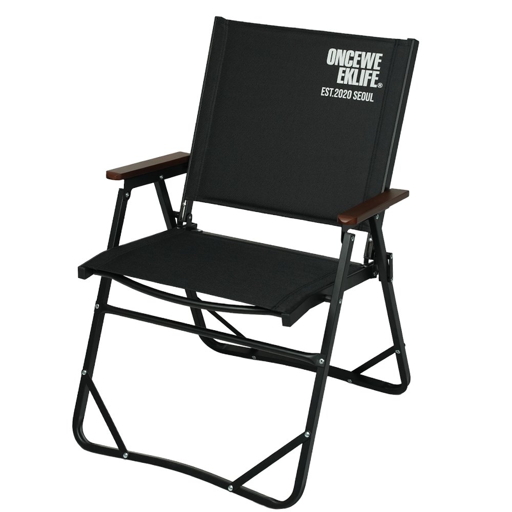 원스위크라이프 컴피 폴딩 체어 L, 블랙, 1개 상세 이미지 1