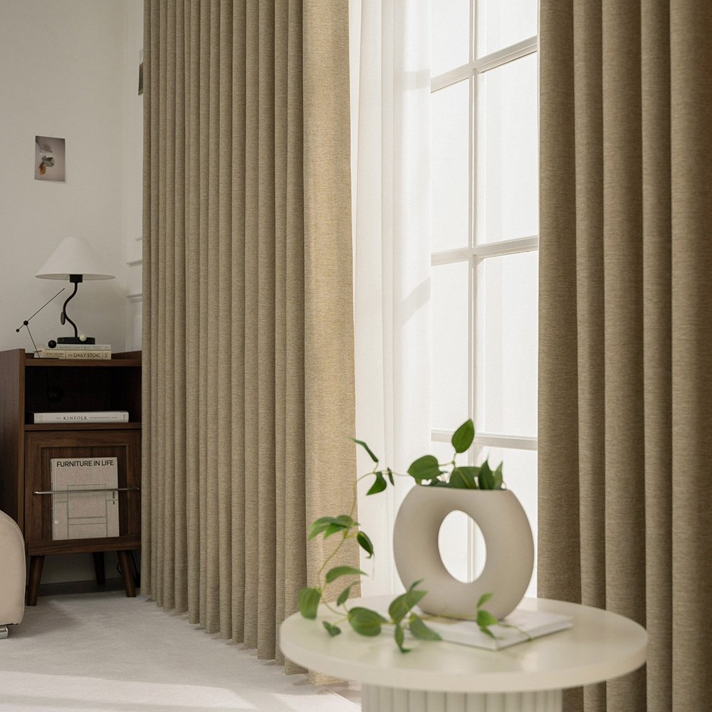 브리즈 형상기억 암막커튼 거실 안방 방한 린넨 핀형 150x200 상세 이미지 2