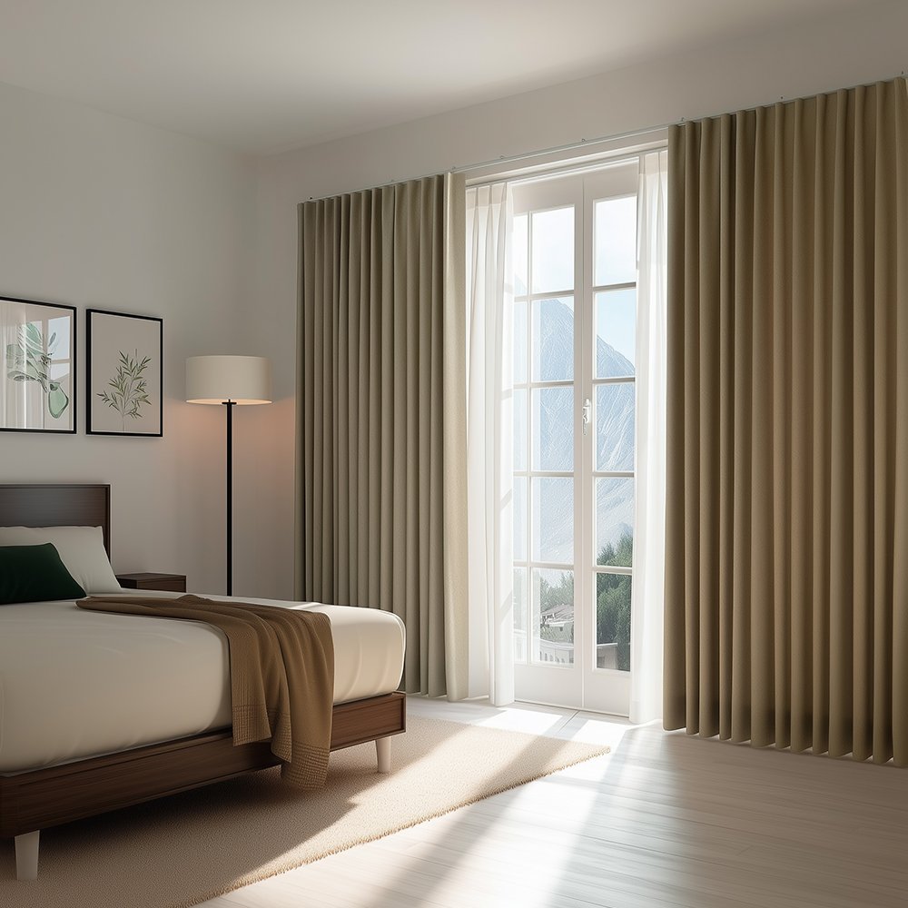 브리즈 형상기억 암막커튼 거실 안방 방한 린넨 핀형 150x200 상세 이미지 2