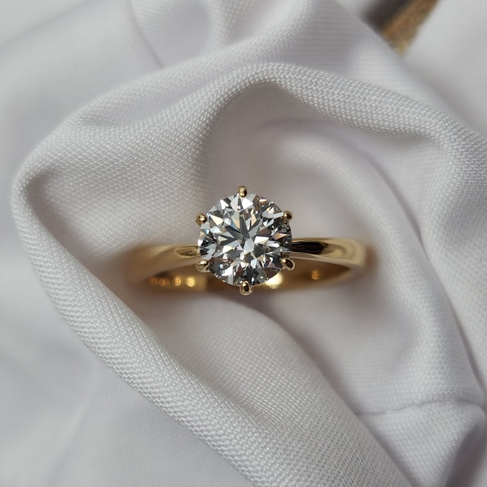 랩그로운 다이아몬드 6프롱 세팅 프로포즈 3부5부 1캐럿 다이아 반지 상세 이미지 2