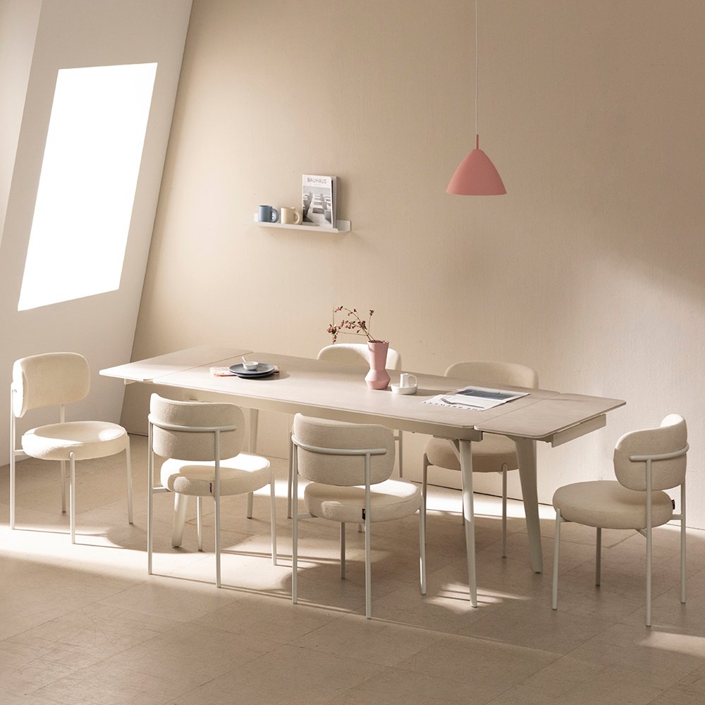 글로리 확장형 세라믹식탁 직사각형 테이블 4인용 8인용 그레이 1400 2000 상세 이미지 2