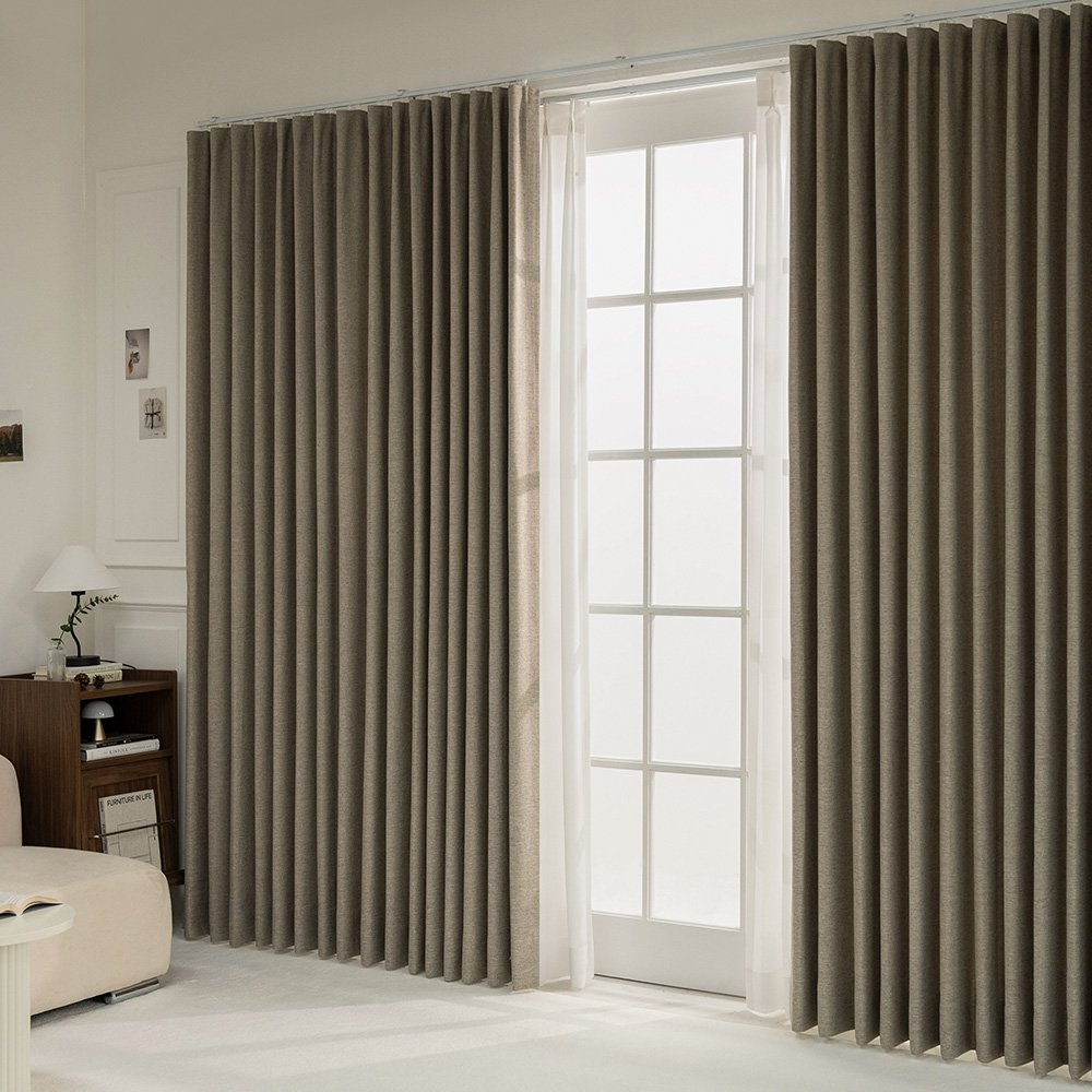 브리즈 형상기억 암막커튼 거실 안방 방한 린넨 핀형 150x200 상세 이미지 1