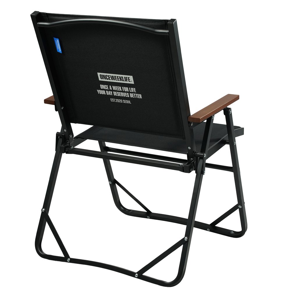 원스위크라이프 컴피 폴딩 체어 L, 블랙, 1개 상세 이미지 2