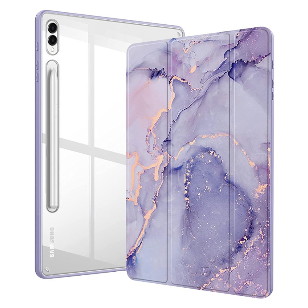 갤럭시탭 S9 FE 플러스 케이스 S펜 수납 투명 스마트 북커버 코스모 마블 블루, 탭 S9 FE+/S9+ 상세 이미지 1