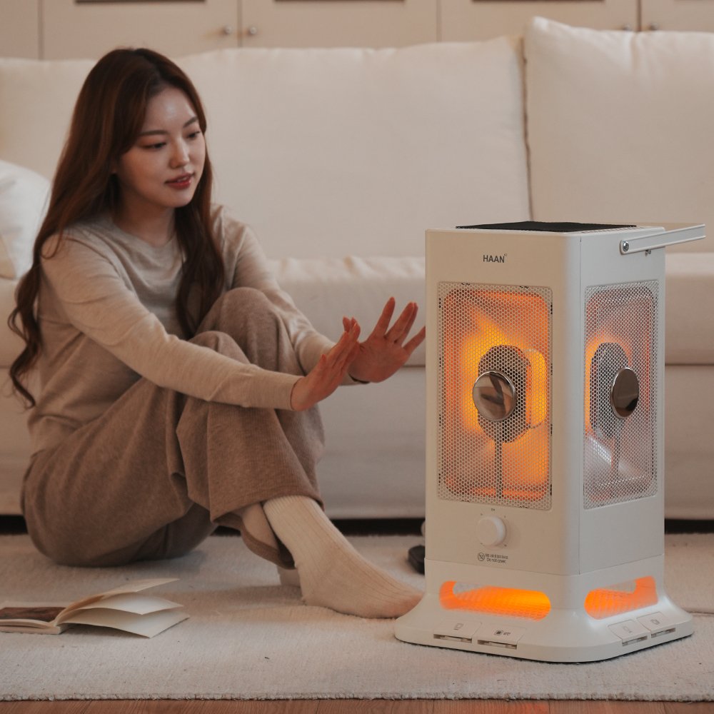 가정용 전기히터 발터치 오방난로 사무실 하이라이트 히터 스토브 난방기 H5000 상세 이미지 2