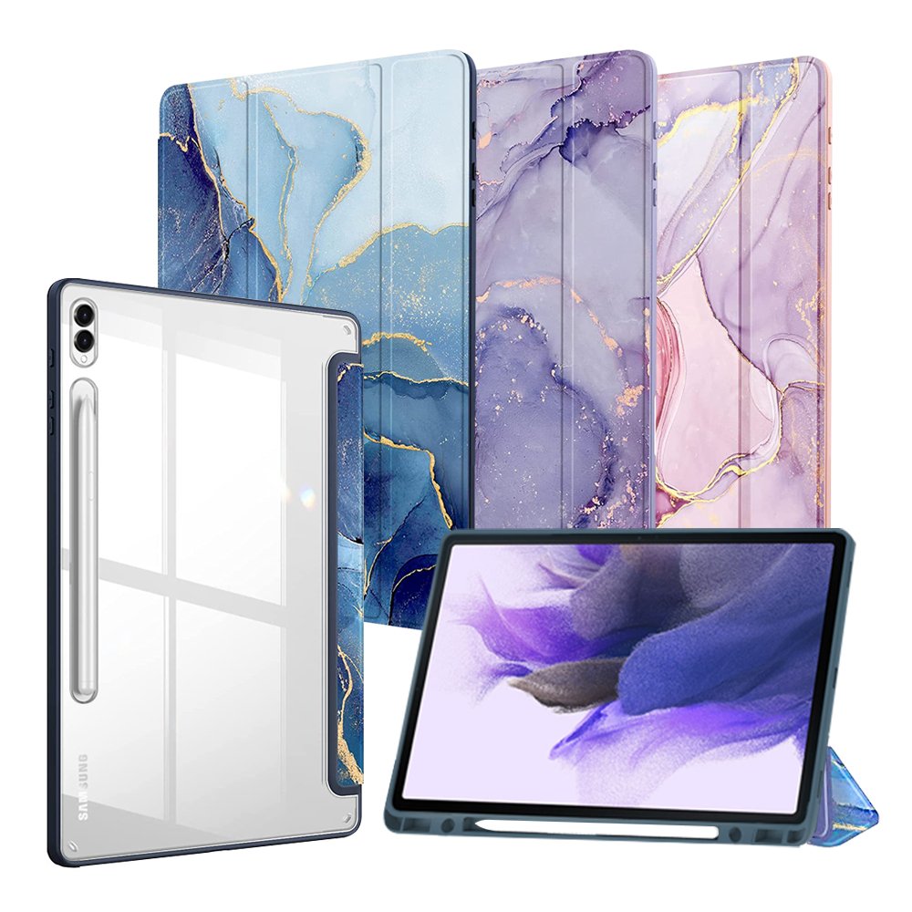 갤럭시탭 S9 FE 플러스 케이스 S펜 수납 투명 스마트 북커버 코스모 마블 블루, 탭 S9 FE+/S9+ 상세 이미지 2
